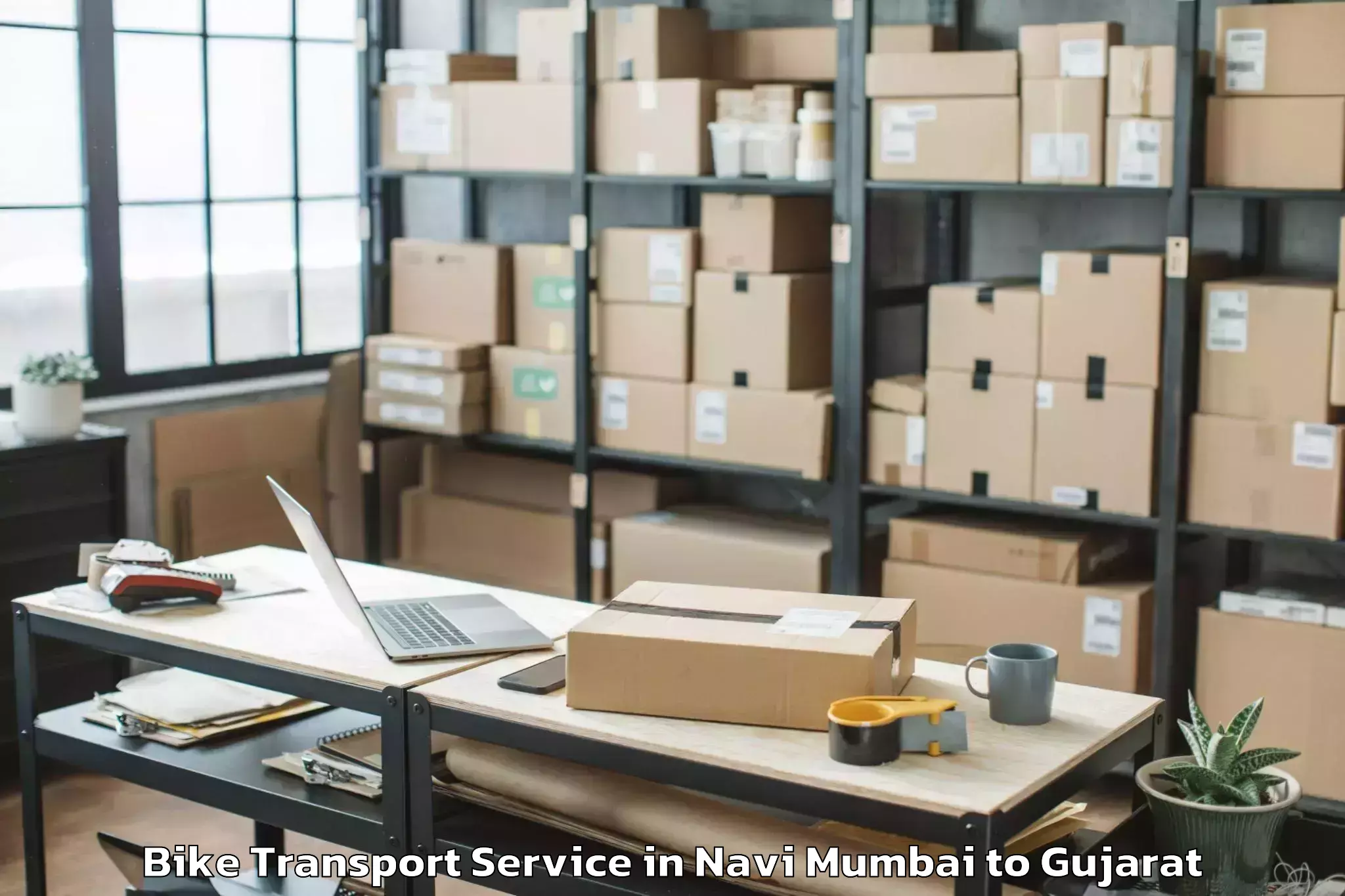 Efficient Navi Mumbai to Bardoli Bike Transport